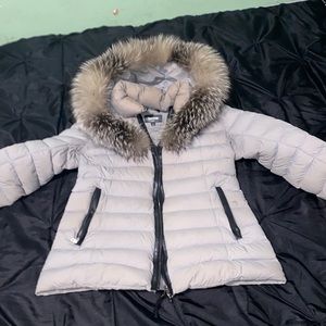 Mackage coat grey size large good condition had to take to cleaner’s.